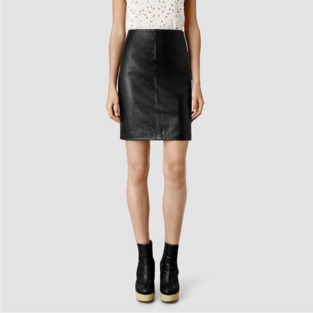 All Saints Black Pencil Skirt